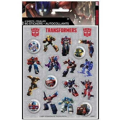 Transformers Sticker Sheets - Party Favors - 4 Sheets
