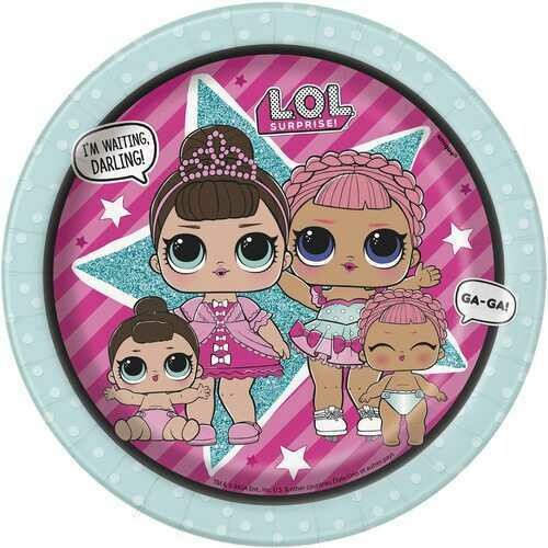 LOL Surprise! 7 Inch Dessert Plates [8 Per Package]