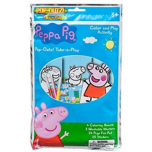 Peppa Pig Pop-Outz Take-n-Play Color and Play Activity Kit