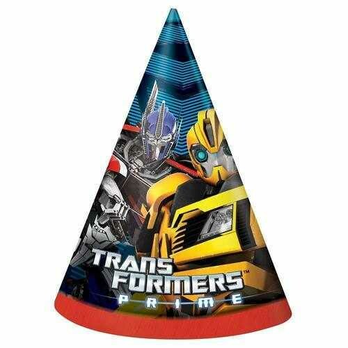 Transformers Paper Party Hats (8 Per Pack)