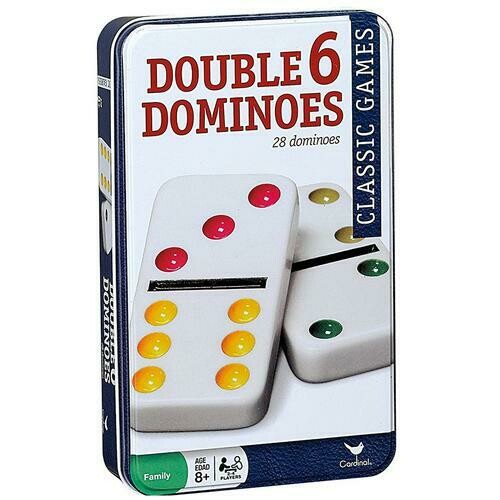 Double Six Dominoes in Tin