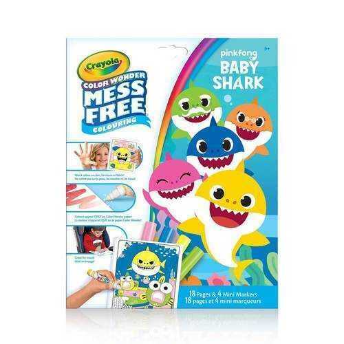 Crayola Mess-Free Color Wonder Pages &amp; Mini Markers Baby Shark
