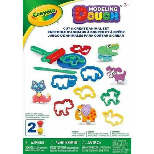 Crayola Modelling Dough Cut &amp; Create Animal Set