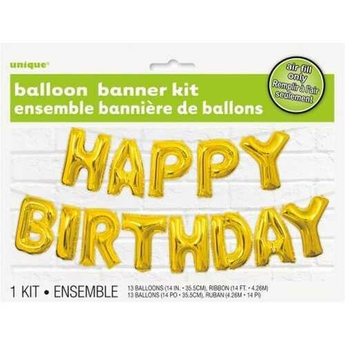 Happy Birthday Balloon Banner Kit