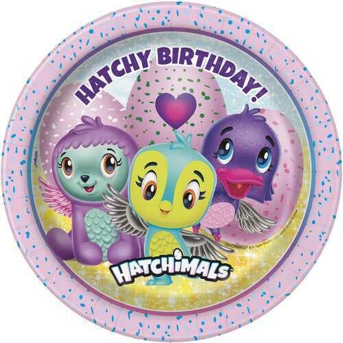 Hatchimals 7 Inch Dessert Plates [8 per Pack]