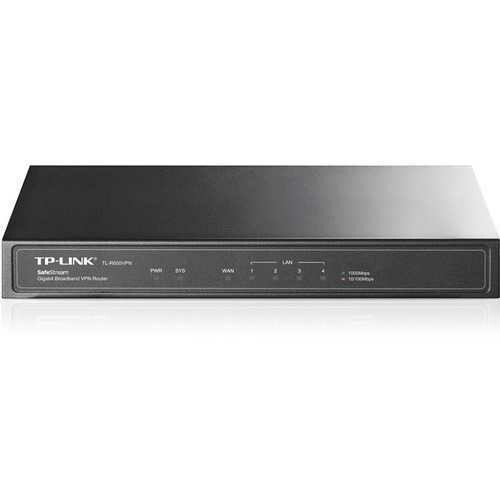 TP-LINK TL-R600VPN Gigabit Broadband VPN Router, 1 Gigabit WAN port + 4 Gigabit LAN ports, Supports IPsec, PPTP, L2TP VPN Tunnels - 5 Ports - Desktop