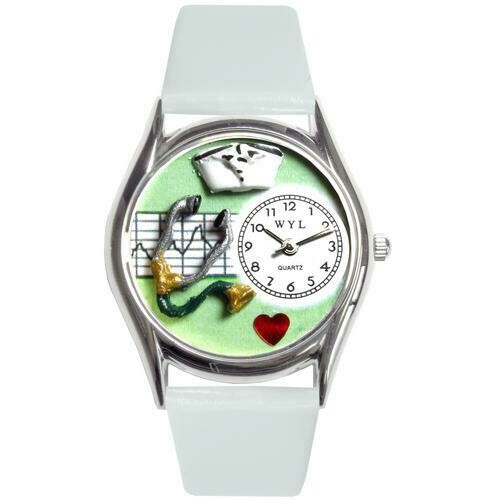 Nurse Green Watch Small Silver Style
