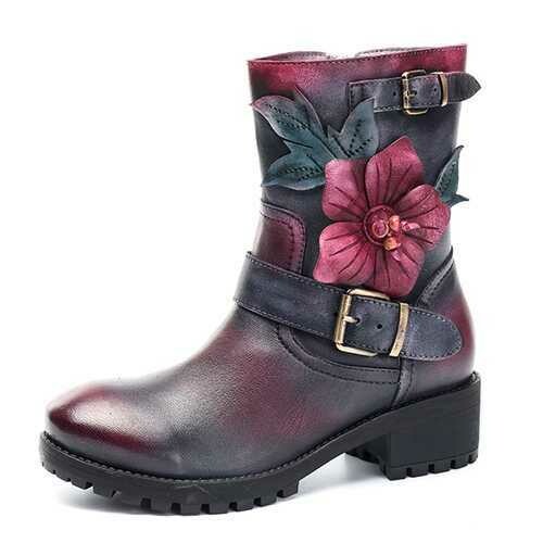 SOCOFY Women Casual Short Boots