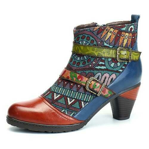 SOCOFY Women Retro Boots