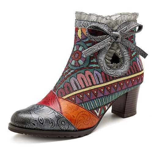 SOCOFY Shoes Women Casual Leather Boots