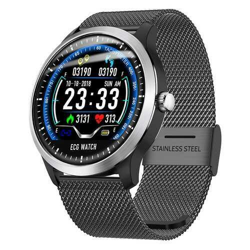 N58 Smart Watch Sports Bracelet - Black Steel