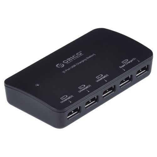 ORICO MPU-5S-BK 5 Port Mini Car Charger 2.4A 1A for iPpad iPhone Android with CE/FCC/3C/ROHS