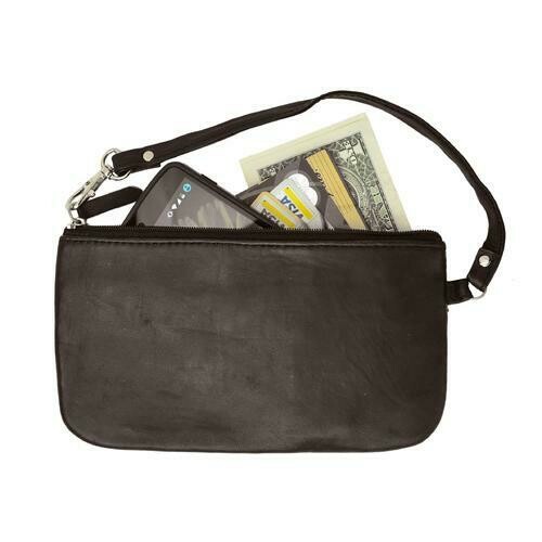 AFONiE- RFID Collection Brown Soft Side Wristlet