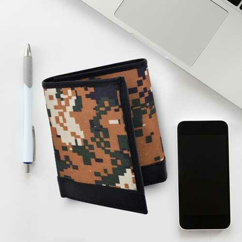 AFONiE- Camo RFID Leather Trifold Wallet