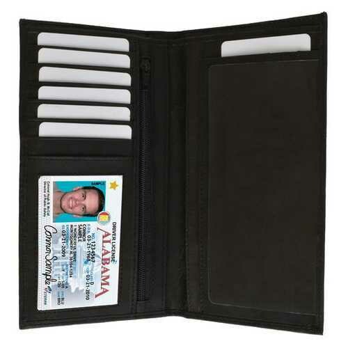AFONiE RFID-Blocking Leather Checkbook Cover Wallet Organizer