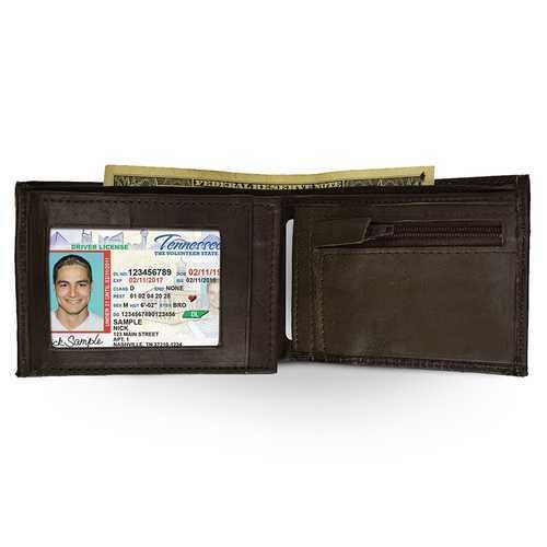 3 Flaps Men Genuine Leather Bi-fold