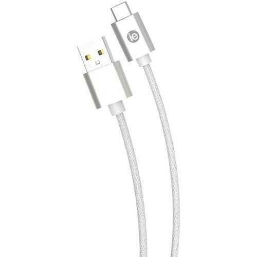 iEssentials IEN-BC6C-WT Charge &amp; Sync Braided USB-C to USB-A Cable, 6ft (White)