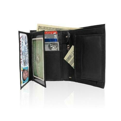 AFONiE RFID-Blocking Men&#39;s Extra Capacity Leather Wallet
