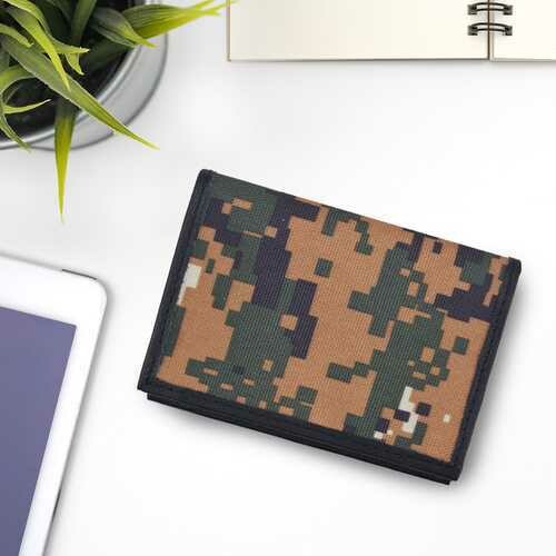 Camo RFID Leather Business Card Case