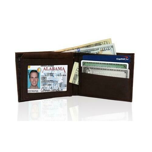 AFONiE RFID-Blocking Genuine Leather Bi-fold