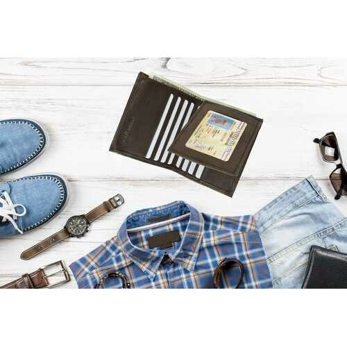 Genuine Leather Bi-fold Men Wallet