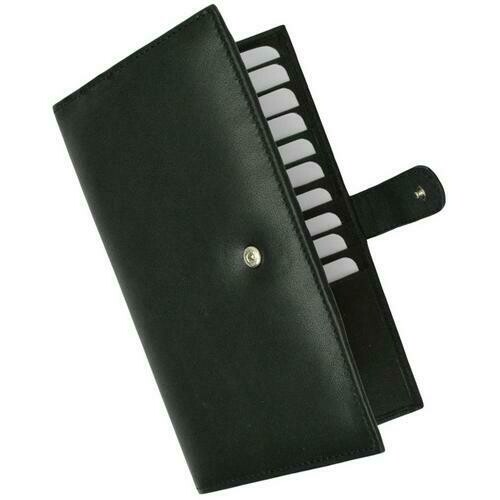 AFONiE RFID-Blocking Soft Leather Bifold with Button Closure
