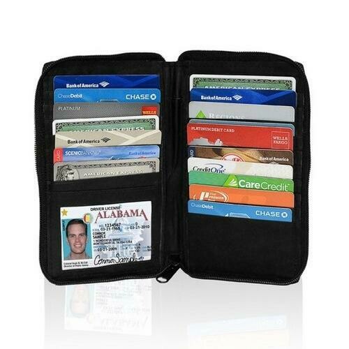AFONiE RFID-Blocking Durable Genuine Leather Men&#39;s Credit Card Holders