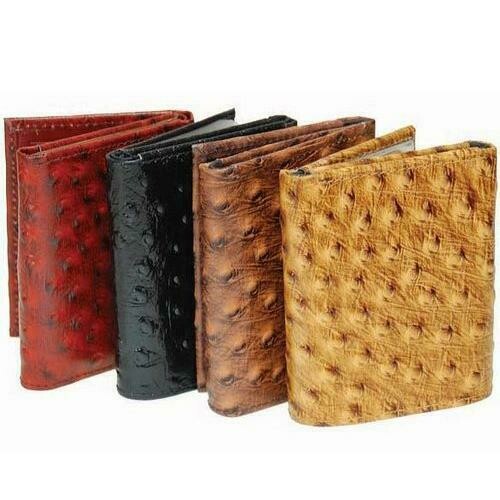 Fashion Ostrich Print Tri-Fold Wallet