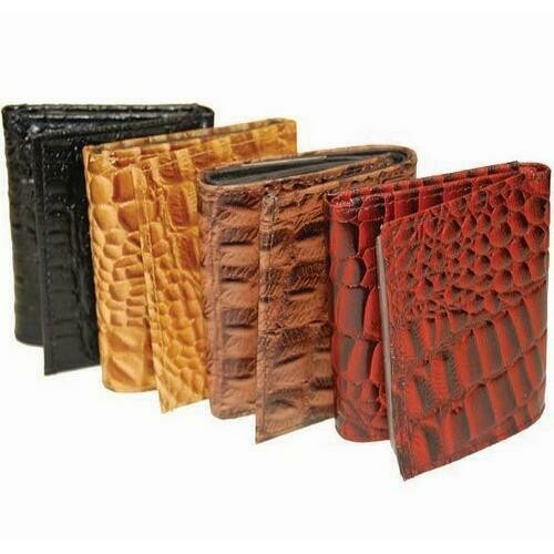 Fashion Croco Print Tri-fold Wallet