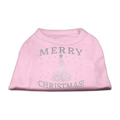Shimmer Christmas Tree Pet Shirt Light Pink Med (12)