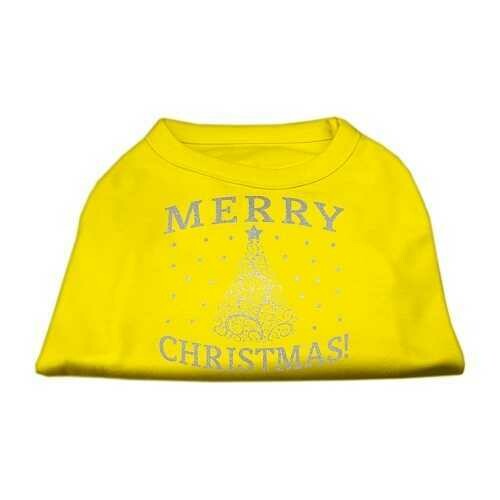 Shimmer Christmas Tree Pet Shirt Yellow Med (12)