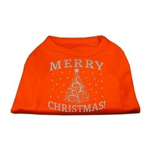 Shimmer Christmas Tree Pet Shirt Orange Lg (14)