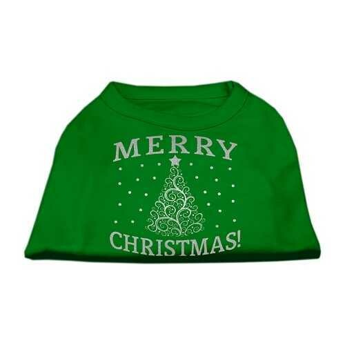 Shimmer Christmas Tree Pet Shirt Emerald Green XXXL (20)