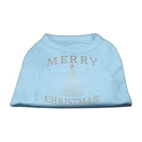 Shimmer Christmas Tree Pet Shirt Baby Blue XXXL (20)