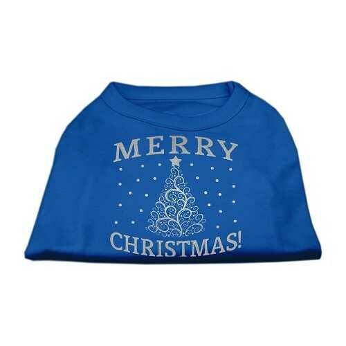 Shimmer Christmas Tree Pet Shirt Blue XXXL (20)