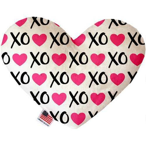 Pink XOXO 6 inch Heart Dog Toy