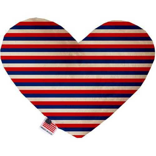 Patriotic Stripes 8 inch Heart Dog Toy