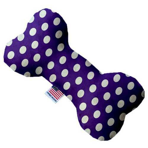 Royal Purple Swiss Dots 10 Inch Bone Dog Toy
