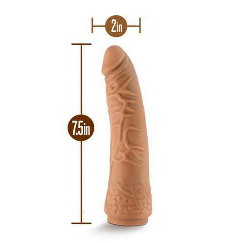 THE REALM REALISTIC 7.5 IN LOCK ON DILDO MOCHA