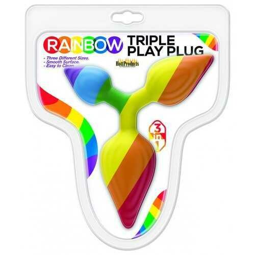RAINBOW TRIPLE PLAY BUTT PLUG