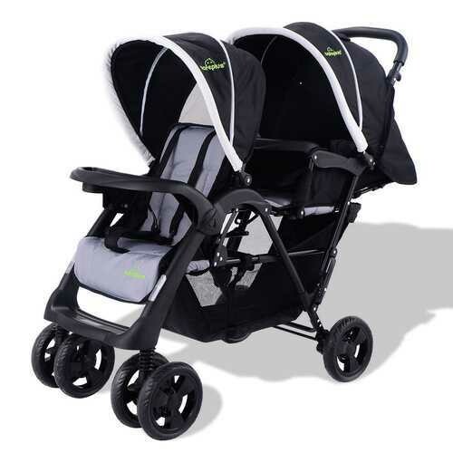 Foldable Twin Baby Kids Jogger Pushchair Stroller