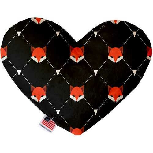 Fox Plaid 6 Inch Heart Dog Toy