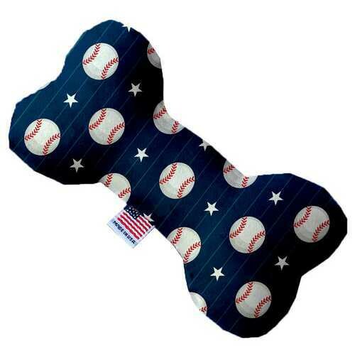 Baseball Pinstripes 10 Inch Bone Dog Toy