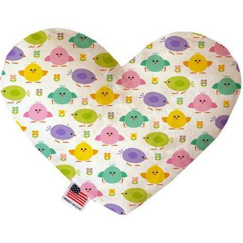 Easter Chickadees 8 inch Heart Dog Toy