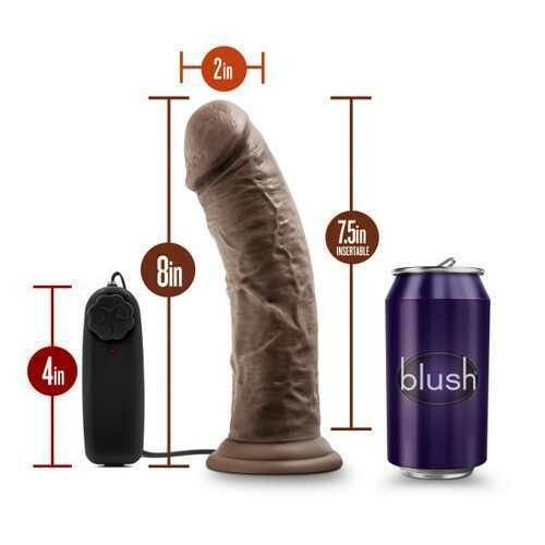 DR. SKIN DR. JOE 8IN VIBRATING COCK W/ SUCTION CUP CHOCOLATE