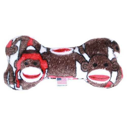 6&quot; Plush Bone Dog Toy Sock Monkey