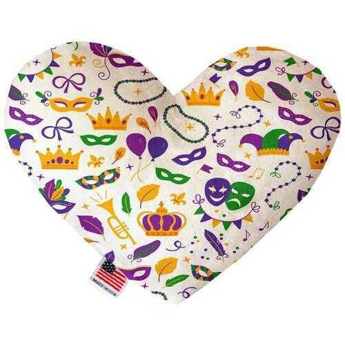 Heart Dog Toy - Mardi Gras Masks