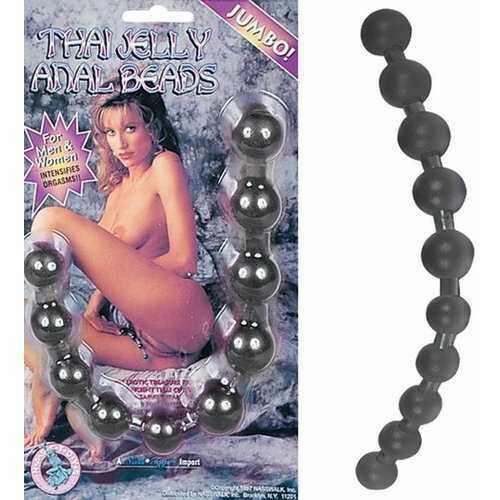 THAI JELLY ANAL BEADS-BLACK