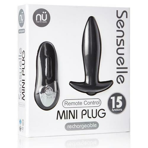 Sensuelle Remote Control Rechargeable Mini Plug - Black