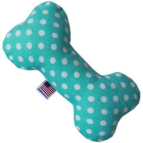 Swiss Dots 6 inch Bone Dog Toy Aqua
